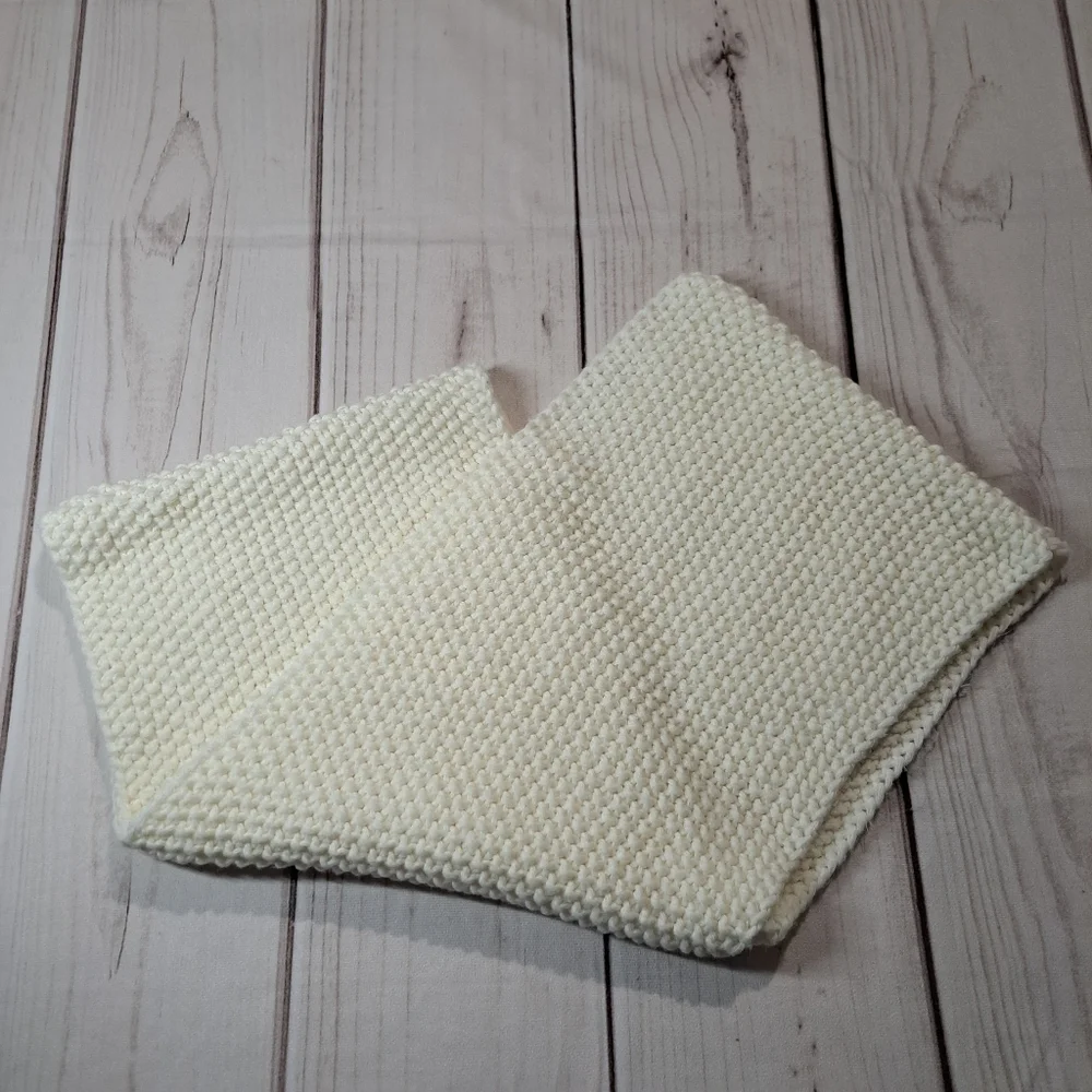 Soft Knit Cream Color Infinity Scarf